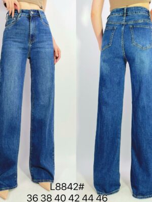 Jean coupe droite strech à 5 poches T36-T46 L8842