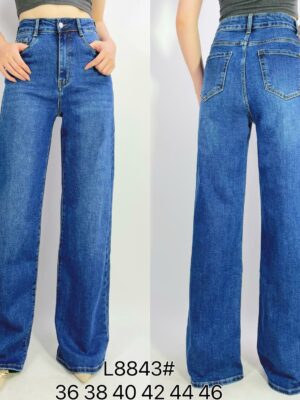 Jean coupe droite strech à 5 poches T36-T46 L8843