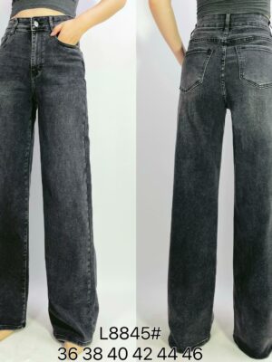 Jean coupe droite strech à 5 poches T36-T46 L8845