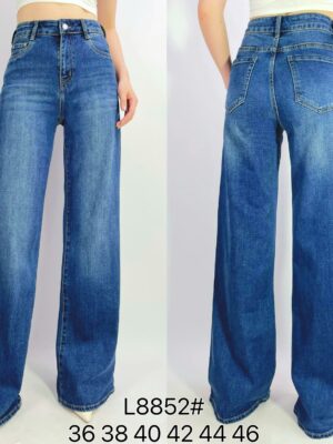 Jean coupe droite strech à 5 poches T36-T46 L8852