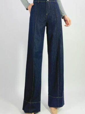 Jean brut taille haute wide leg stretch T36-T46 H065