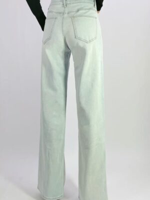 Jean premium wide leg délavé stretch T36-T46 H066-1