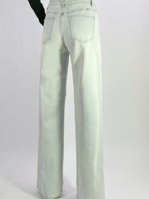 Jean premium wide leg délavé stretch T36-T46 H066-2