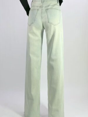 Jean premium wide leg délavé stretch T36-T46 H066-3