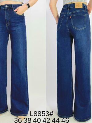 Jean coupe droite stretch à 5 poches T36-T46 L8853