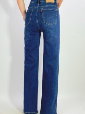 Jean premium coupe droite stretch avec strass T36-T46 L8855