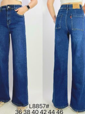 Jean coupe droite stretch à 5 poches T36-T46 L8857