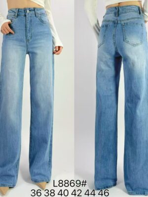 Jean premium coupe droit délavé T36-T46 L8869