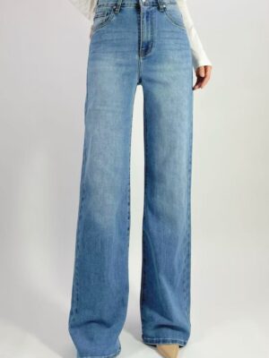 Jean coupe droite stretch délavé T36-T46 L8870