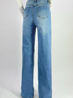 Jean coupe droite stretch délavé T36-T46 L8870
