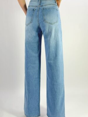 Jean premium coupe droite stretch avec strass T36-T46 L8880