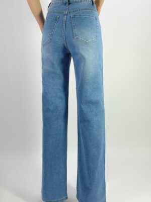 Jean premium coupe droite stretch avec strass T36-T46 L8881